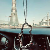 Car pendant for Qatar National Day, plated with Gold, adorned with sparkling zircon stones, perfect gifts