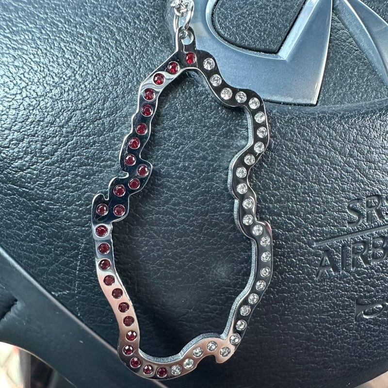 Car pendant for Qatar National Day, plated with Gold, adorned with sparkling zircon stones, perfect gifts