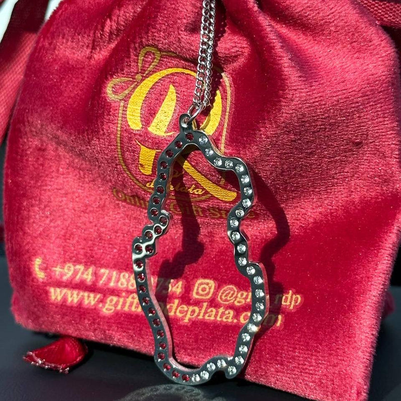 Car pendant for Qatar National Day, plated with Gold, adorned with sparkling zircon stones, perfect gifts