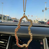 Car pendant for Qatar National Day, plated with Gold, adorned with sparkling zircon stones, perfect gifts