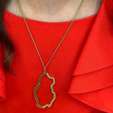 National Day  Qatar necklace specially designed by "Rio de Plata" Plated with 18 k gold ,Gift Qatar.