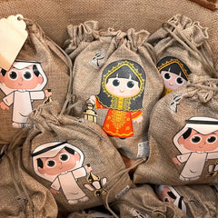 Garangao bag, 1 pc, size 20-15 cm, printed on both sides, one side is a girl and the other is a boy, made of high quality materials.