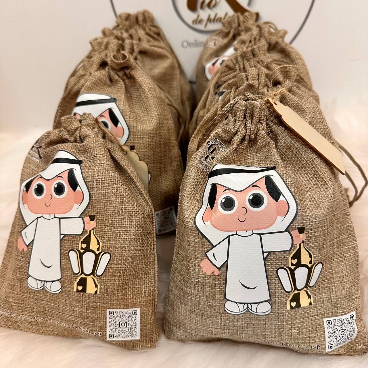 Garangao bag, 1 pc, size 20-15 cm, printed on both sides, one side is a girl and the other is a boy, made of high quality materials.