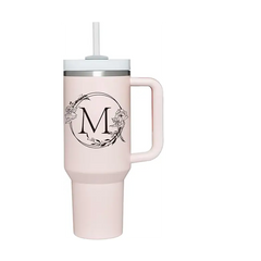 Personalized Name Laser Engraved Tumbler - 40 Oz Stainless Steel Large Tumbler With Handle- Includes Straw And Lid - Vacuum Insulated - Personalized Gift For All Party, Birthday, Teacher Gift.