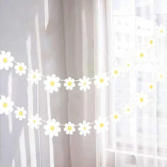 The White and Yellow Daisy Flower Banner